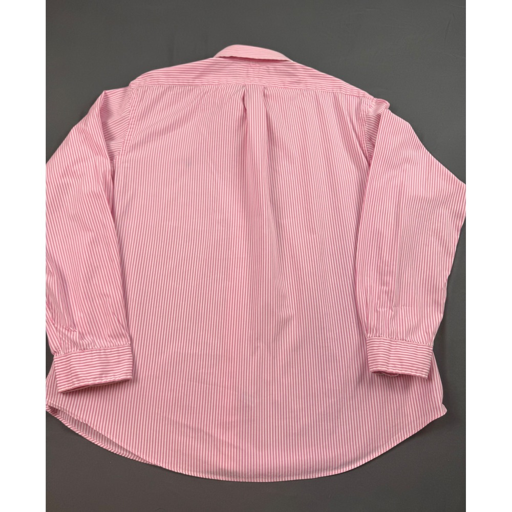 Ralph Lauren Polo XXL Custom Fit Pink White Stripe Cotton Button Down Shirt Mens - Picture 14 of 15